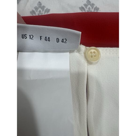 Akris Punto Color Block Tank Top Sleeveless Casual Summer Blouse Red White - Picture 6 of 8
